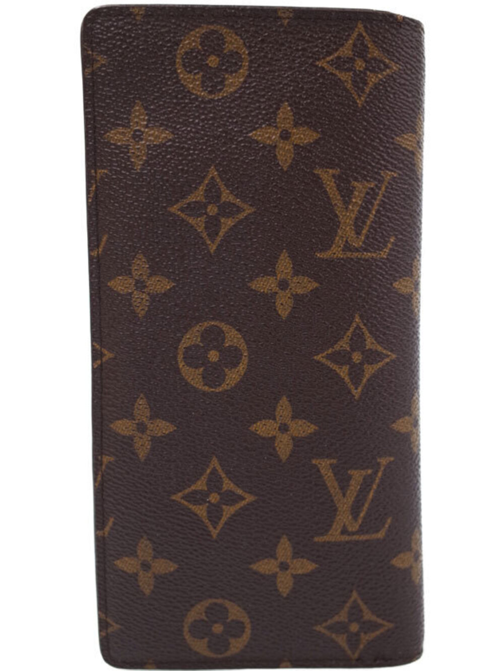 Louis Vuitton Brazza fold Wallet Long Bi Portefeuille Monogram Brown